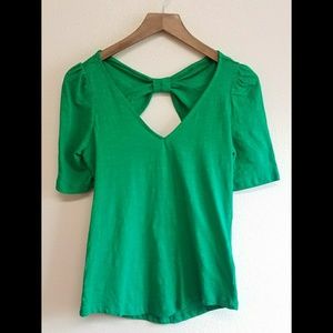 Anthropologie Meadow & Rue green top